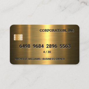 Credit Card Gold Metallic