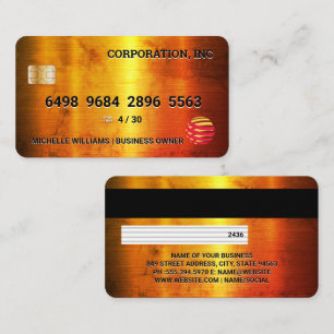 Credit Card Gold Metallic Texture
