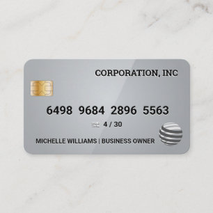 Credit Card   Grey Glossy 