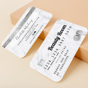 Credit card hair beauty marble chic monogram