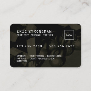 Credit card looks inspired gym style