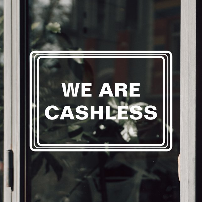 Credit Card Only Cashless Business (Credit Card Only Cashless Business Window Cling)