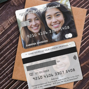 Credit Card Photo Bridesmaid Proposal