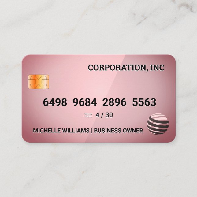 Credit Card | Pink Glossy (Front)