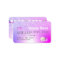 Credit card pink purple metallic glitter loyalty