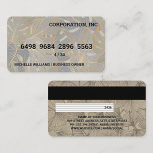 Credit Card Plants Pattern Nature