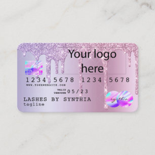Credit Card Rose Gold Dripping Gold add your logo