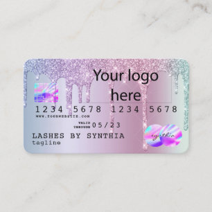 Credit Card Rose Gold Dripping Gold add your logo
