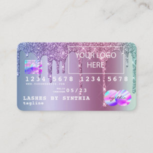 Credit Card Rose Gold Dripping Gold add your logo