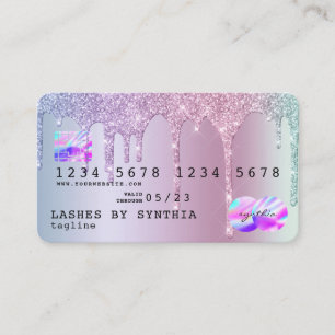 Credit Card Rose Gold Dripping Gold ombre