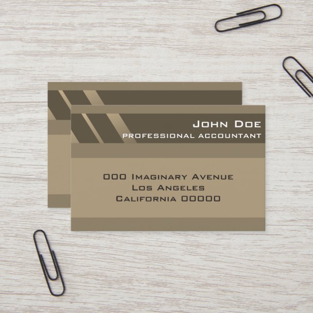 "Credit Card Style Business Card No.2" (Front/Back In Situ)