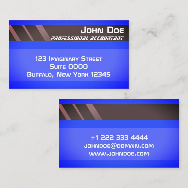 "Credit Card Style Business Card No.5" (Front/Back)