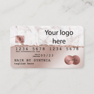 Credit Card Style RoseGold add your logo
