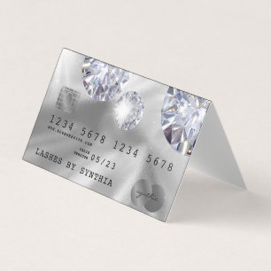 Credit Card Style Silver Diamond