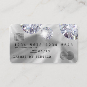 Credit Card Style Silver Diamond