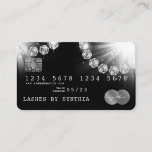 Credit Card Style Silver Diamond