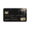 Credit Card Styled Black Marble  Gold