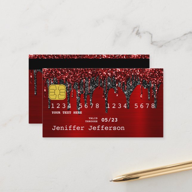Credit Card Styled Business Card (Front/Back In Situ)