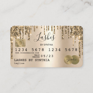 Credit Card Styled Dripping Gold