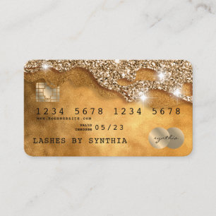 Credit Card Styled Dripping Gold