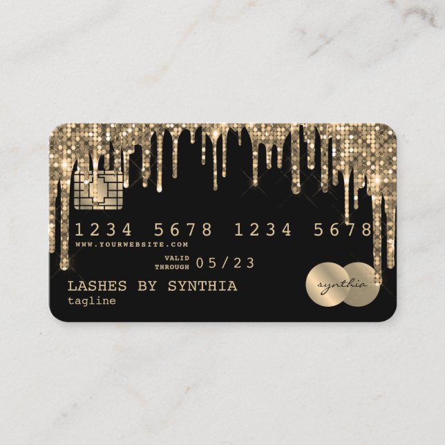 Credit Card Styled Dripping Gold (Front)