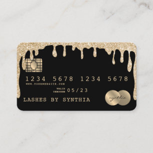 Credit Card Styled Dripping Gold