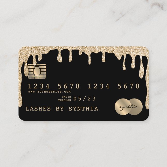 Credit Card Styled Dripping Gold (Front)