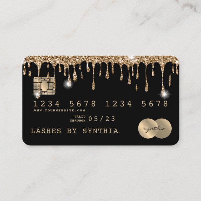 Credit Card Styled Dripping Gold (Front)