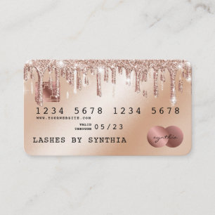 Credit Card Styled Dripping Gold