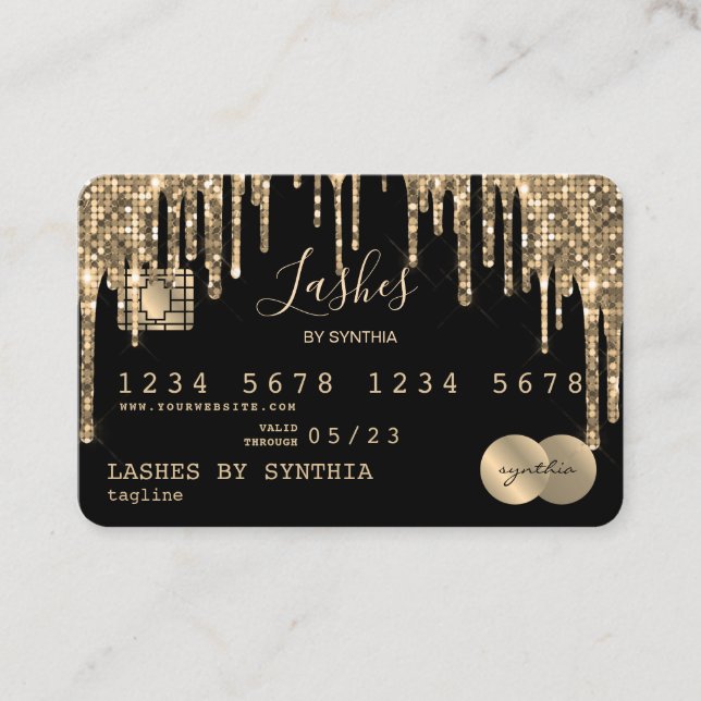 Credit Card Styled Dripping Gold (Front)