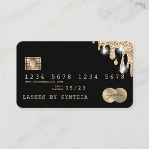Credit Card Styled Dripping Gold