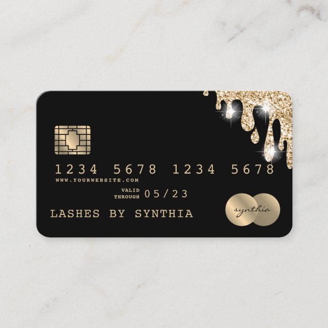 Credit Card Styled Dripping Gold (Front)