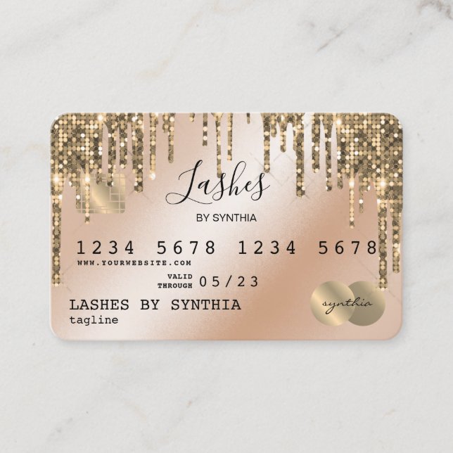 Credit Card Styled Dripping Gold (Front)