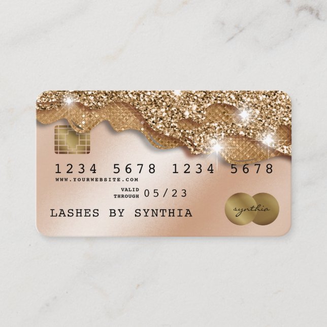 Credit Card Styled Dripping Gold (Front)