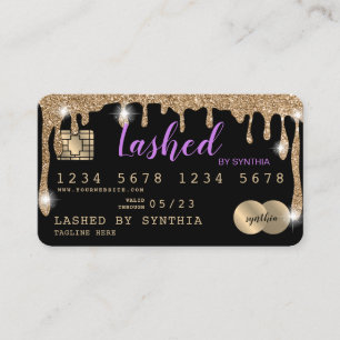 Credit Card Styled Dripping Gold