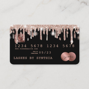 Credit Card Styled Dripping Gold