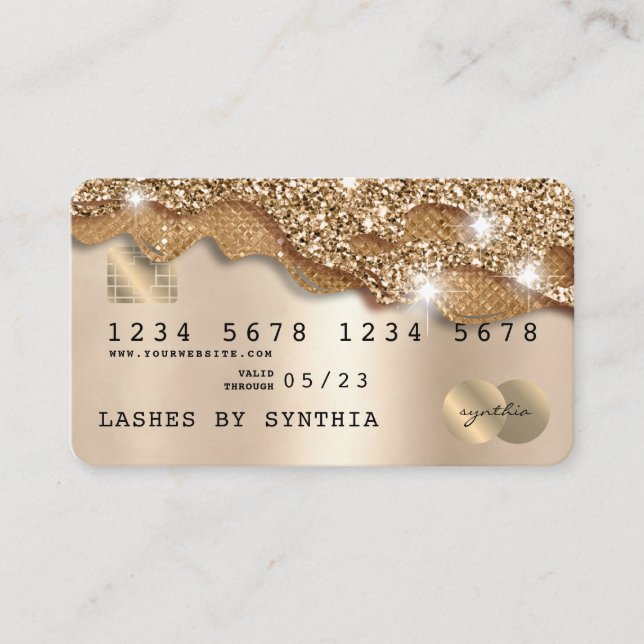 Credit Card Styled Dripping Gold (Front)