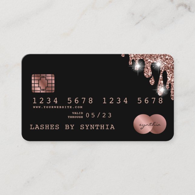 Credit Card Styled Dripping Gold (Front)