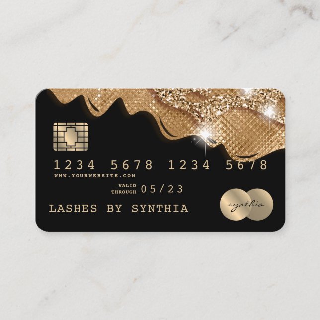 Credit Card Styled Dripping Gold (Front)