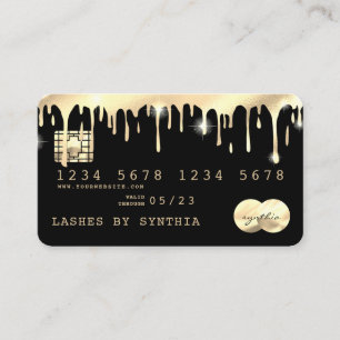 Credit Card Styled Dripping Gold
