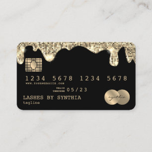 Credit Card Styled Dripping Gold