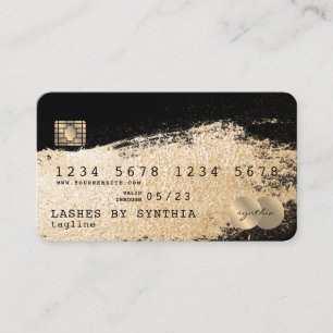 Credit Card Styled Gold Brush Stroke