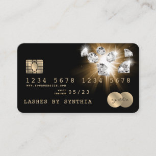 Credit Card Styled Gold Diamonds