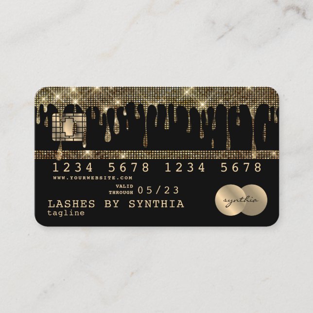 Credit Card Styled Gold Drips (Front)