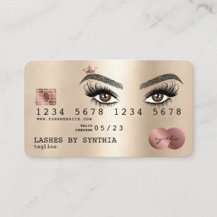 Credit Card Styled Gold Long Lashes