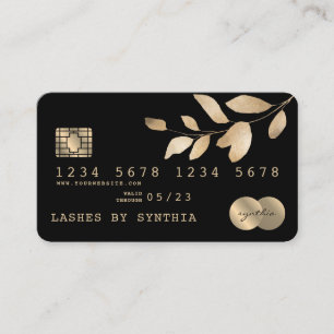 Credit Card Styled Greenery Gold
