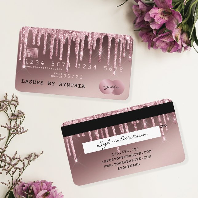 Credit Card Styled Rose Gold Dripping Gold (Creator Uploaded)