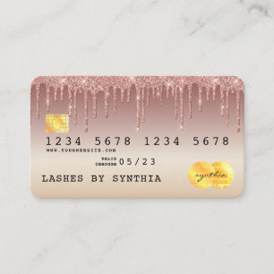 Credit Card Styled Rose Gold Dripping Gold