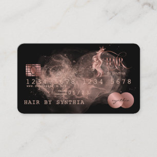 Credit Card Styled Rose Gold Hair Stylist