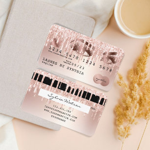 Credit Card Styled Rose Gold Long Lashes